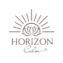 Logo zu Horizon Calm. Sonne und Lotusblüte mit Schriftzug darunter